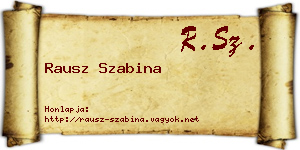 Rausz Szabina névjegykártya